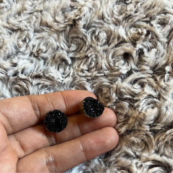 Kate Spade Druxy Stud Glitter Shimmer Earrings Costume Jewelry Sequin Metallic - Picture 13 of 16